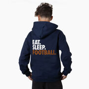 Football Hooded Sweatshirt - Eat. Sleep. Football. (Back Design)