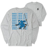 Hockey Tshirt Long Sleeve - Dangle Snipe Celly Player (Back Design)