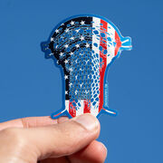 Guys Lacrosse Sticker - Patriotic Stick
