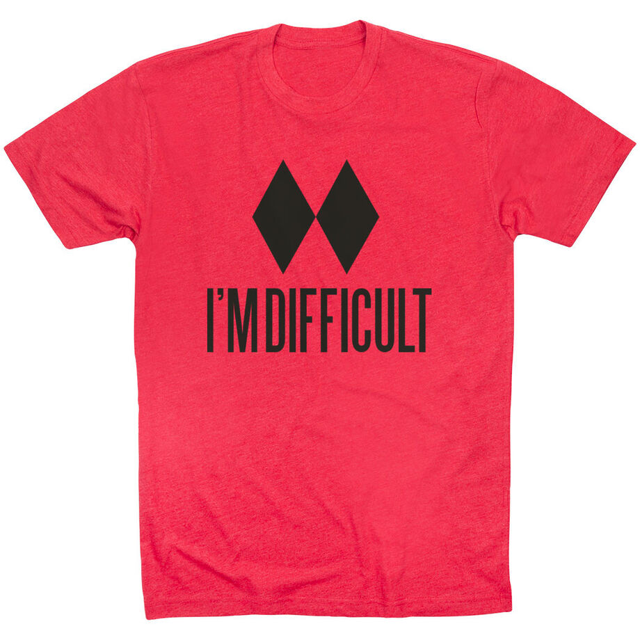 Skiing & Snowboarding Short Sleeve T-Shirt - I'm Difficult