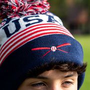 Baseball Knit Hat - USA