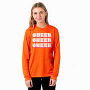 Cheerleading Long Sleeve Performance Tee - Retro Cheer