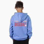 Baseball Hooded Sweatshirt - I'd Rather Be Playing Baseball (Back Design)