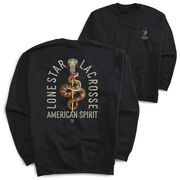 Guys Lacrosse Crewneck Sweatshirt - Lone Star Lacrosse (Back Design)