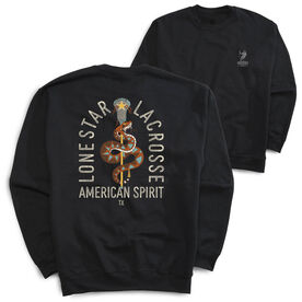 Guys Lacrosse Crewneck Sweatshirt - Lone Star Lacrosse (Back Design)