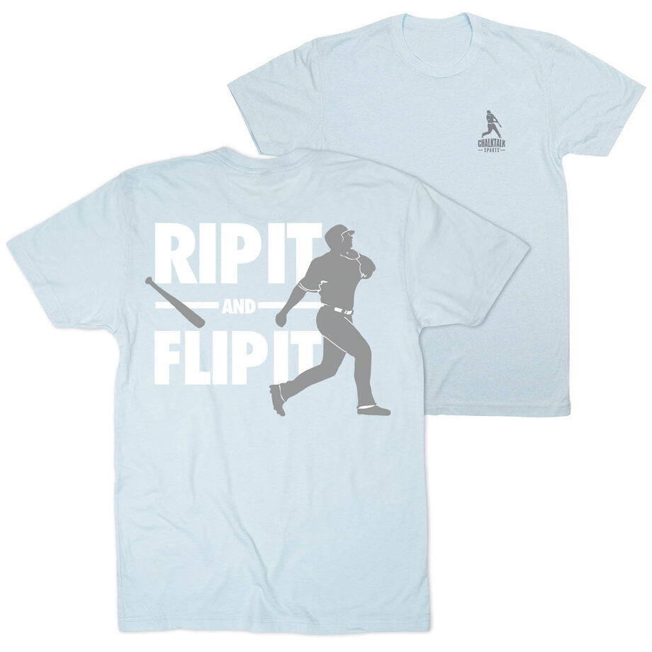 Baseball Short Sleeve T-Shirt - Rip It Flip It (Back Design)