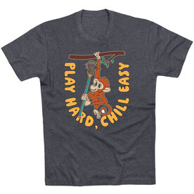 Guys Lacrosse Short Sleeve T-Shirt - Play Hard, Chill Easy