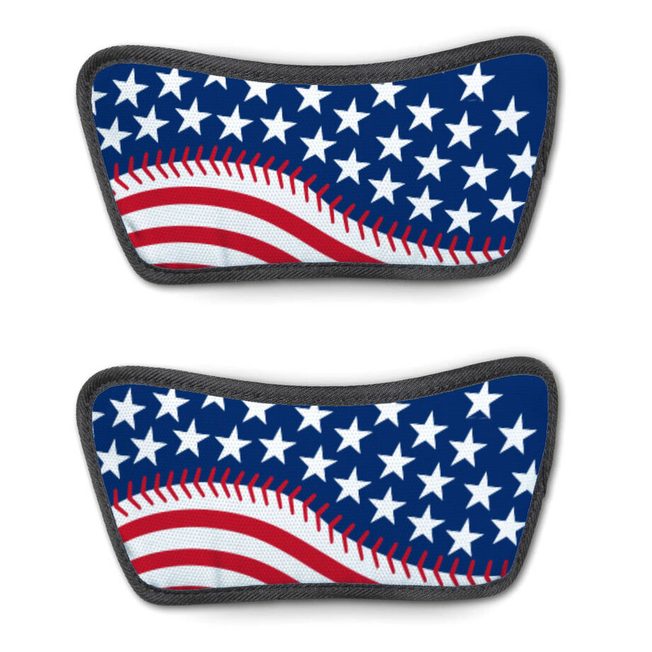 Softball Repwell&reg; Sandal Straps - American Flag Ball