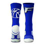 Custom Basketball Woven Mid-Calf Socks - Logo