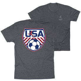 Soccer Short Sleeve T-Shirt - Soccer USA (Back Design)