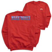 Swimming Crewneck Sweatshirt - Make Waves (Back Design)