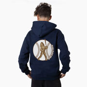 Baseball Hooded Sweatshirt - Baseball Bigfoot (Back Design)