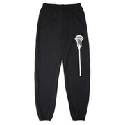 Guys Lacrosse Fleece Sweatpants - Large Stick