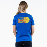 Softball Short Sleeve T-Shirt - Nothing Soft About It (Back Design)