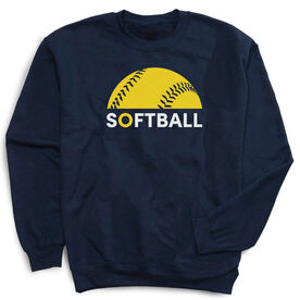 Softball Crew Neck Sweatshirt - Modern Softball