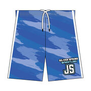 Custom Team Shorts - Wrestling Brush Stroke