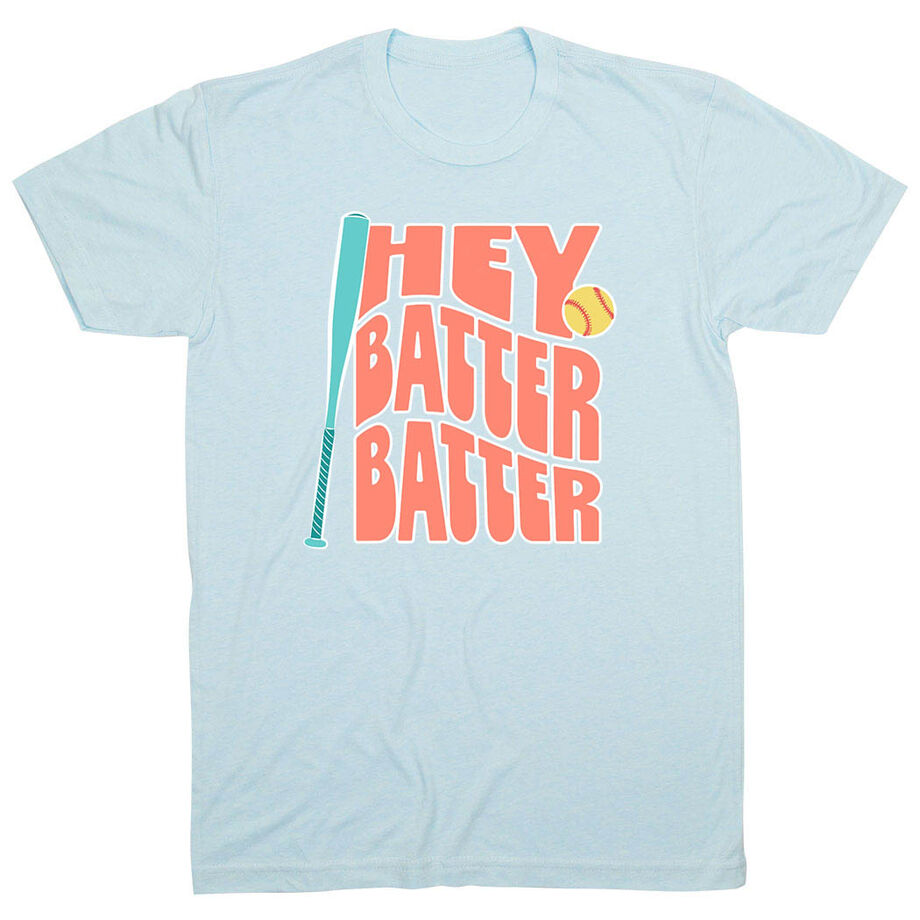 Softball Short Sleeve T-Shirt - Hey Batter Batter