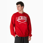 Guys Lacrosse Crewneck Sweatshirt - Lacrosse Crossed Sticks