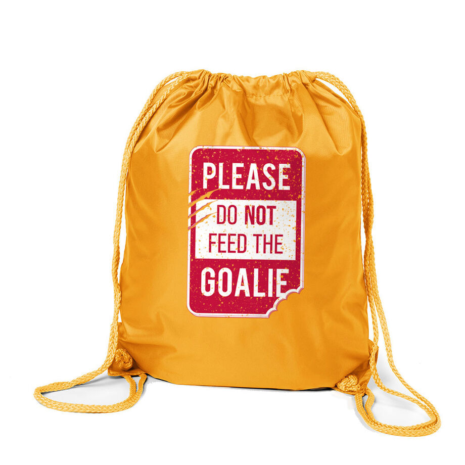 Hockey Sport Pack Cinch Sack - Don't Feed The Goalie