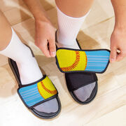 Softball Repwell&reg; Slide Sandals - Ball Reflected