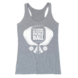 Pickleball Women's Everyday Tank Top - I'd Rather Be Playing Pickleball