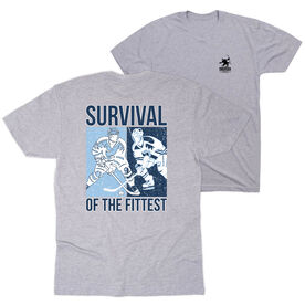 Hockey Short Sleeve T-Shirt - Survival of the Fittest (Back Design)