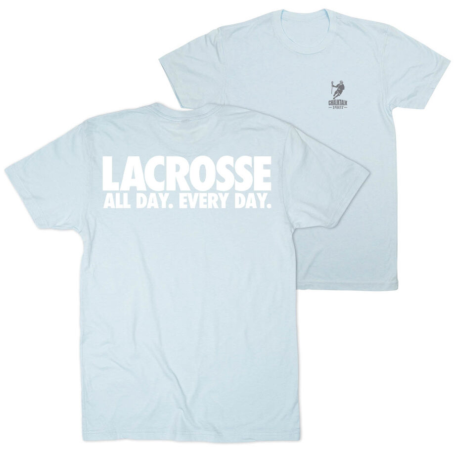 Guys Lacrosse T-Shirt Short Sleeve - All Day Every Day (Back Design)