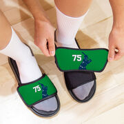 Softball Repwell&reg; Slide Sandals - Batter Silhouette with Number