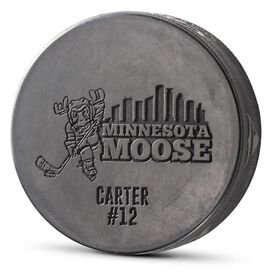 Hockey Engraved Puck - Custom Logo