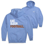 Football Hooded Sweatshirt - Eat. Sleep. Football. (Back Design)