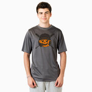 Baseball Short Sleeve Performance Tee - Helmet Pumpkin