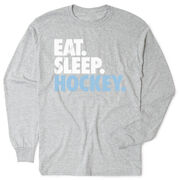 Hockey Tshirt Long Sleeve - Eat. Sleep. Hockey