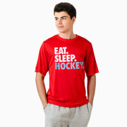 Hockey Short Sleeve Performance Tee - Eat. Sleep. Hockey.