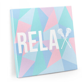 Girls Lacrosse Canvas Wall Art - Relax