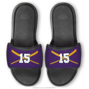 Softball Repwell&reg; Sandal Straps - Crossed Bats with Numbers