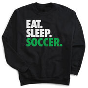 Soccer Crewneck Sweatshirt - Eat Sleep Soccer (Bold Text)