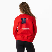 Hockey Crewneck Sweatshirt - American Flag (Back Design)