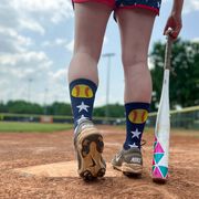 Softball Woven Mid-Calf Socks - USA