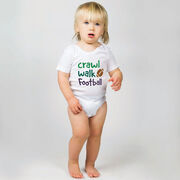 Football Baby One-Piece - Crawl Walk Football