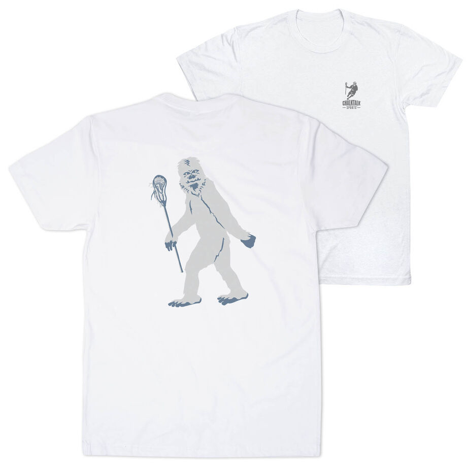 Guys Lacrosse Short Sleeve T-Shirt - Yeti (Walking) (Back Design)