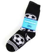 Soccer Slipper Socks with Sherpa Lining