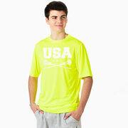 Guys Lacrosse Short Sleeve Performance Tee - USA