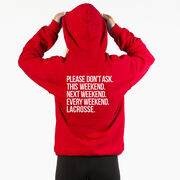 Girls Lacrosse Hooded Sweatshirt - All Weekend Lacrosse (Back Design) 