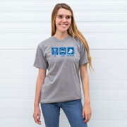 Figure Skating Tshirt Short Sleeve Eat Sleep Ice Skate