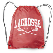 Lacrosse Crossed Sticks Drawstring Backpack