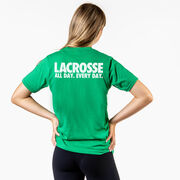 Girls Lacrosse T-Shirt Short Sleeve - All Day Every Day (Back Design)