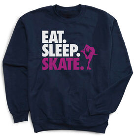 Figure Skating Crewneck Sweatshirt - Eat Sleep Skate (Bold Text)