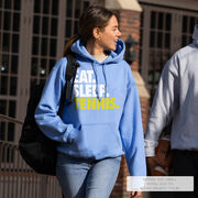 Tennis Hooded Sweatshirt - Eat. Sleep. Tennis.