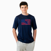 Hockey Short Sleeve Performance Tee - Hockey Land That We Love