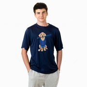 Baseball Short Sleeve Performance Tee - Dinger the Baseball Dog